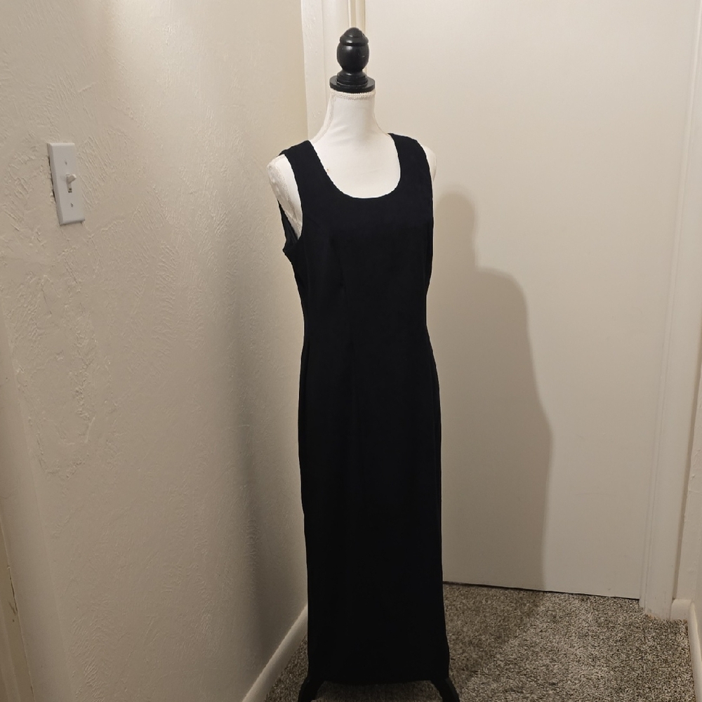 Vintage Sheri Martin Classic Black Maxi Dress Size 12